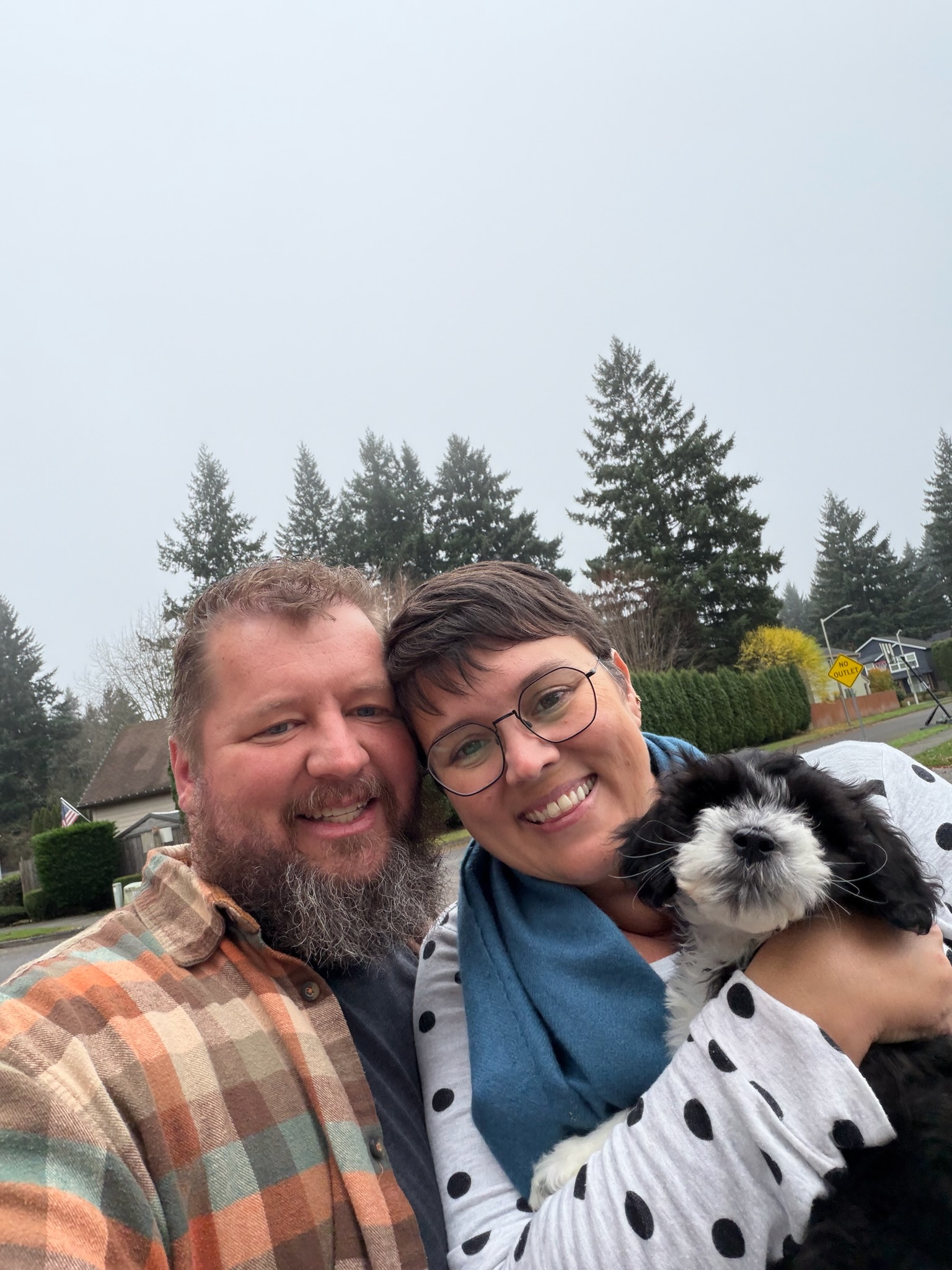 Holiday with her new family